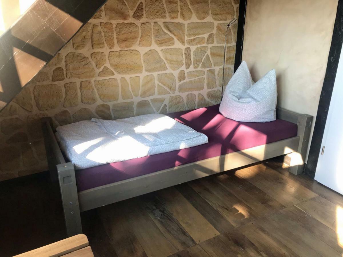 Ferienwohnung Wachstube Mit 3 Schlafraeumen Im Rittergut Leppersdorf Wachau Esterno foto