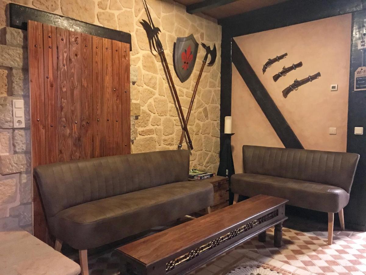 Ferienwohnung Wachstube Mit 3 Schlafraeumen Im Rittergut Leppersdorf Wachau Esterno foto